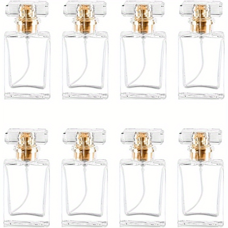 Perfume Fragrance House - 8 個 30 ミリリットルガラス香水瓶空の詰め替えクリア旅行香水スプレーアトマイザーボトル香水瓶アトマイザー容器