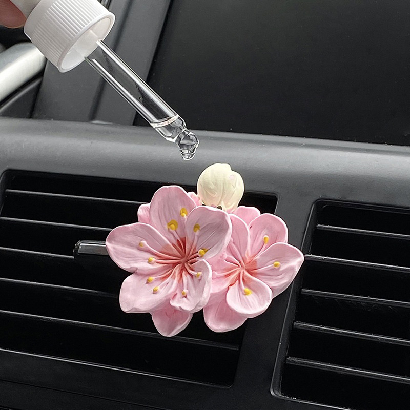 Perfume Fragrance Diffuser - 1pc 車のファッション小さな絶妙な香水クリップ花の形の空気出口車の芳香剤アロマディフューザー車の装飾アクセサリー
