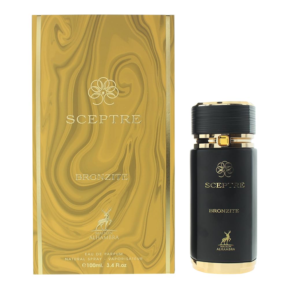 Perfume The Fragrance - メゾン・アルハンブラ セプター ブロンザイト オードパルファム 100ml、ウッディスパイシーなアンバーの香り、長時間持続するシトラスオリエンタルの男性用香水スプレー
