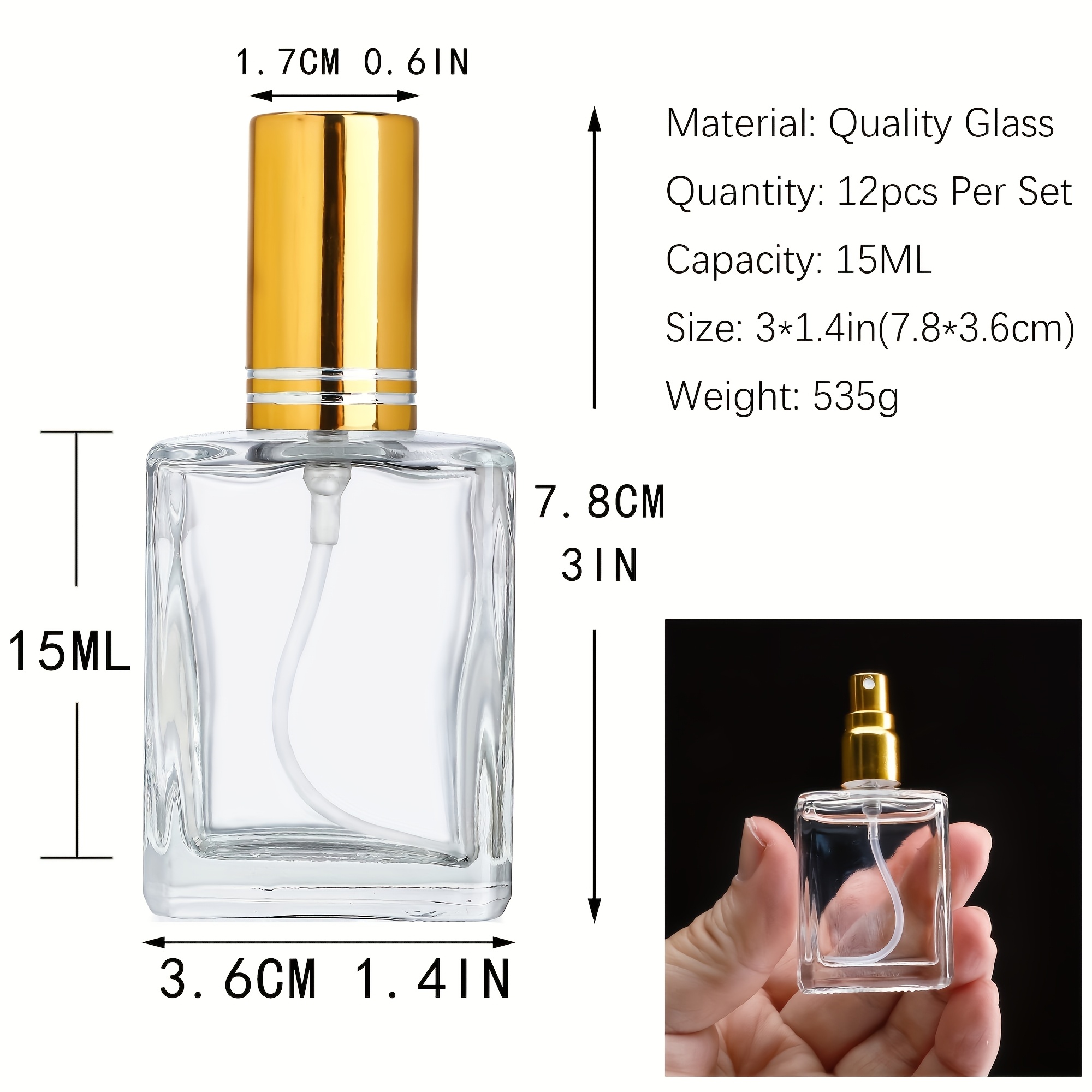 12 個 + 6 アクセサリー 15 ml 透明香水 15  - Perfume Fragrance House のレビューと価格