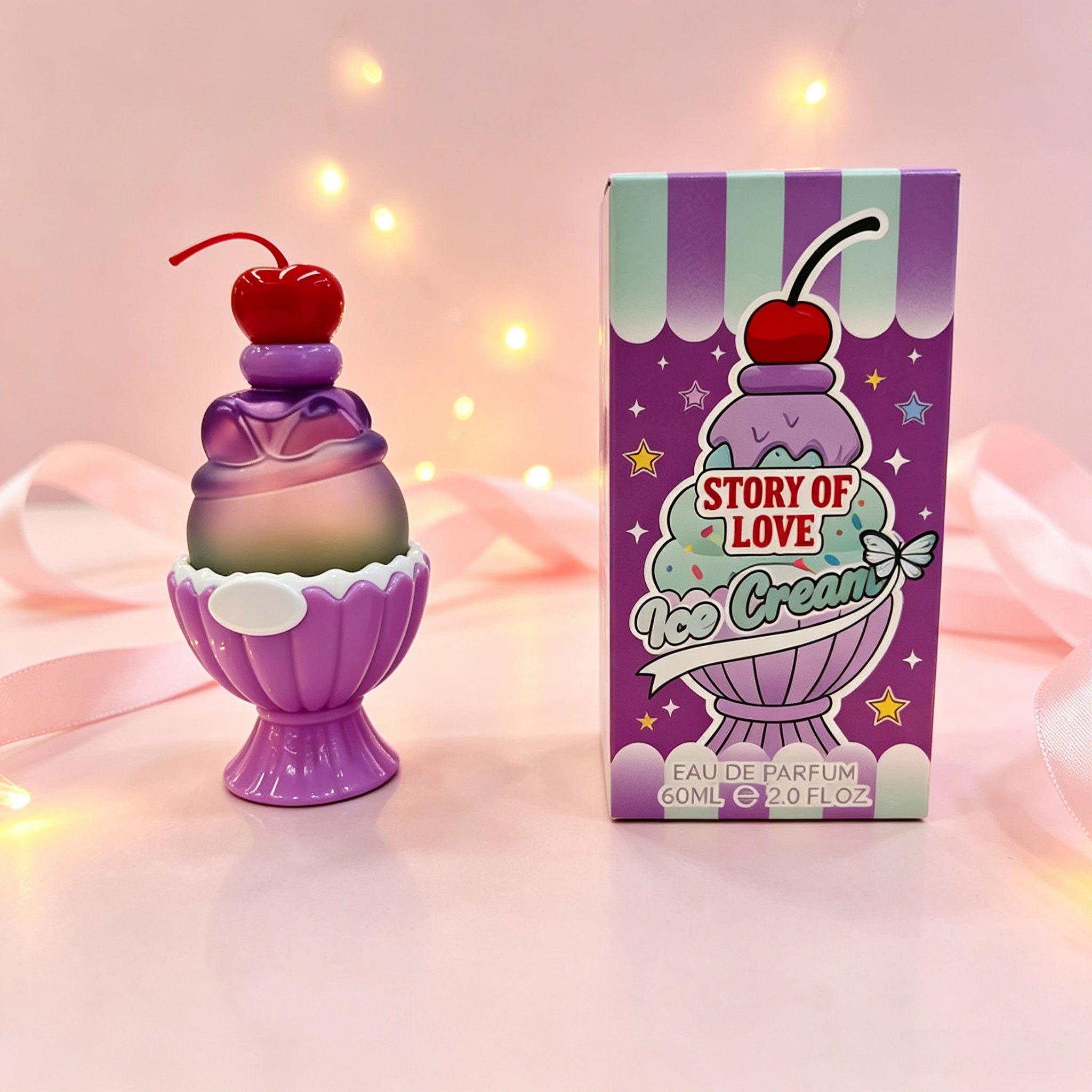 かわいいアイスクリーム型のオードパルファム60ml、甘くて長 - Perfume Fragrance For Women のレビューと価格