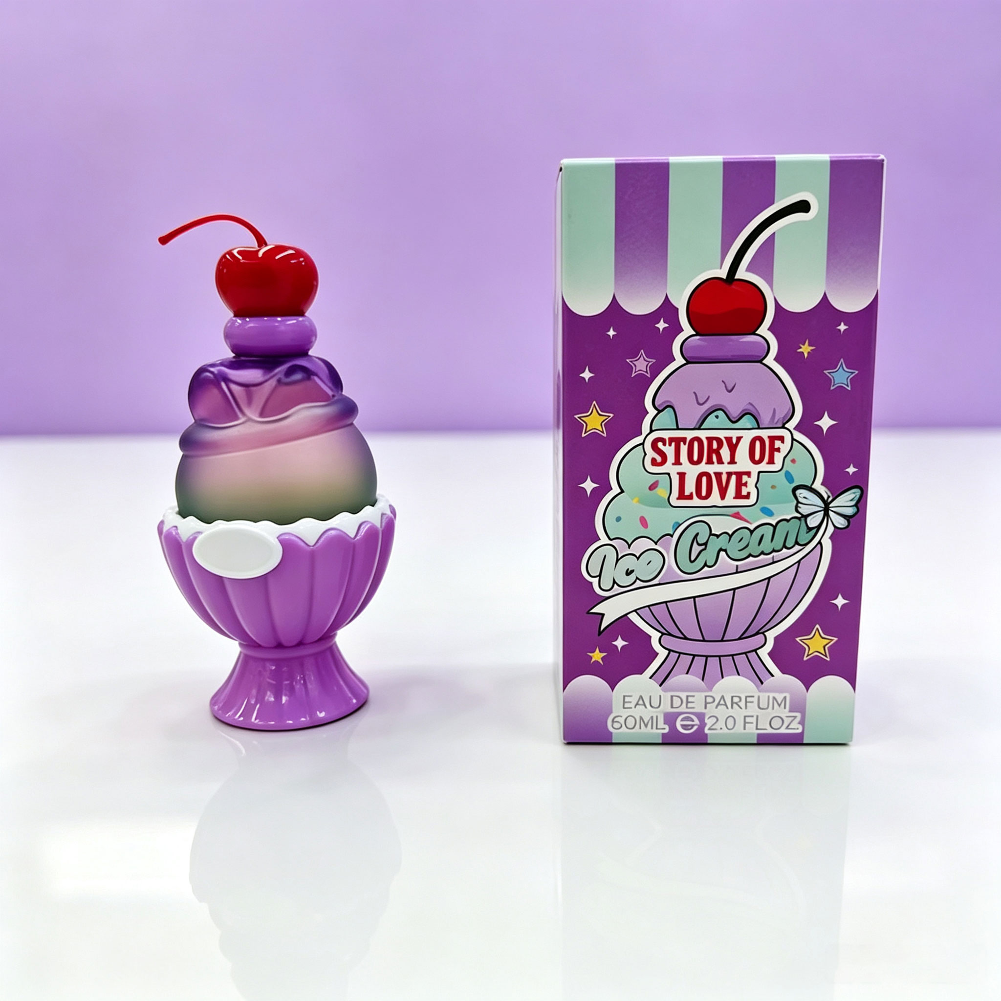 かわいいアイスクリーム型のオードパルファム60ml、甘くて長 - Perfume Fragrance For Women のレビューと価格