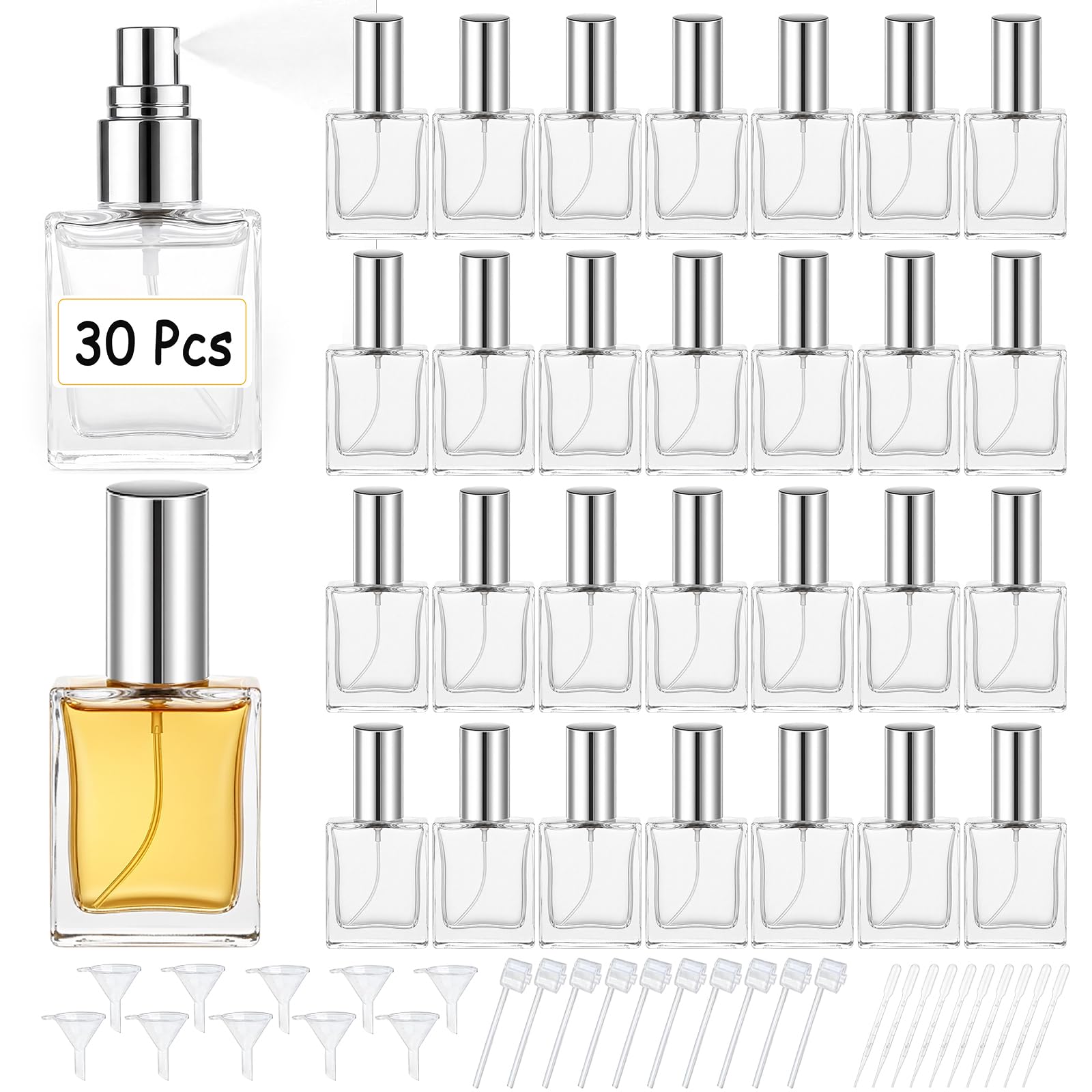 高品質な30個の15ml透明ガラス香水スプレーボトル、包装ツ - Perfume Fragrance House のレビューと価格
