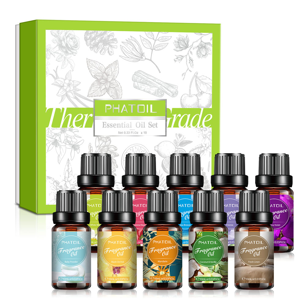 Fatil-ボトルのエッセンシャルオイル,10mlのセット, - Musk White Oil のレビューと価格