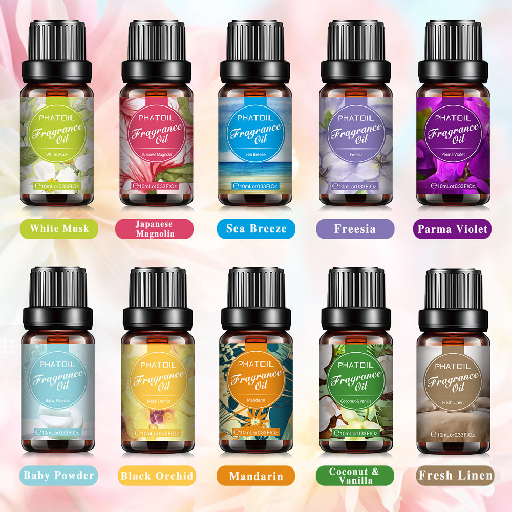 Fatil-ボトルのエッセンシャルオイル,10mlのセット, - Musk White Oil のレビューと価格