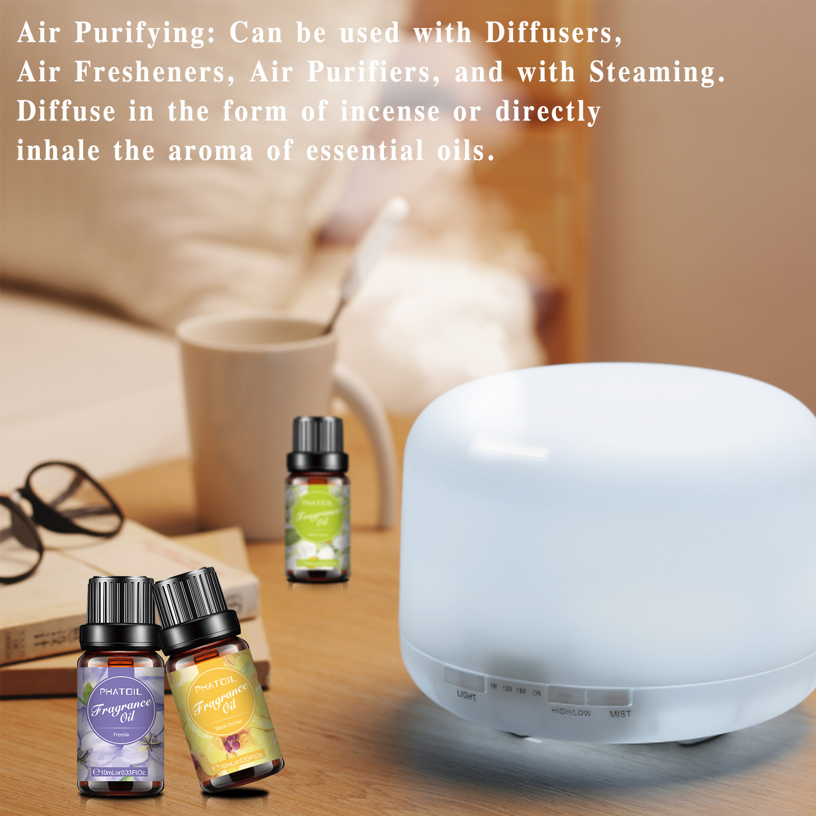 Fatil-ボトルのエッセンシャルオイル,10mlのセット, - Musk White Oil のレビューと価格