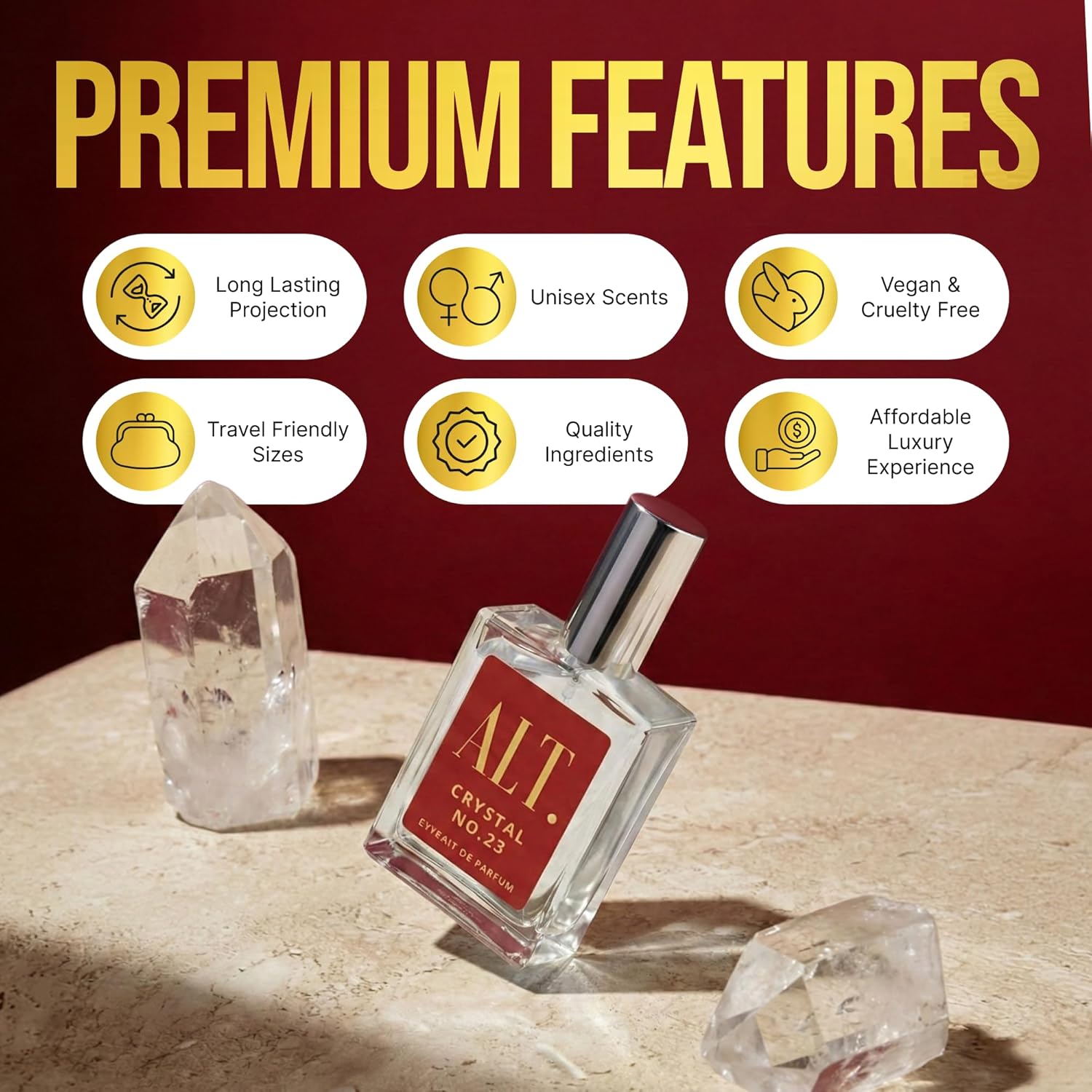 ALT. フレグランス クリスタル No. 23 – バック - Perfume Fragrance For Women のレビューと価格